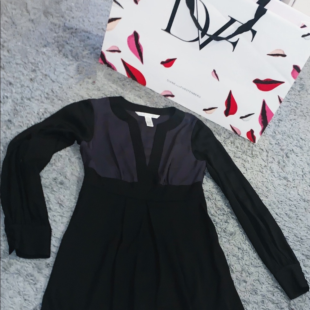 Diane Von Furstenberg silk long sleeve dress